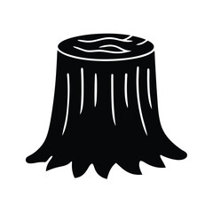 Vector Illustration of Cute Tree Stump