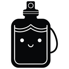 Vector Illustration of Cute Water Canteen