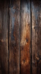 Naklejka premium Aged wooden planks, vertical texture