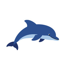 Creative Flat Vector Illustrations of Dolphin: Minimalist, Modern, and Perfect for Pet-Themed Graphics.Charming Flat Vector Dolphin Illustration: Playful, Minimal, and Versatile Cartoon Primate Design