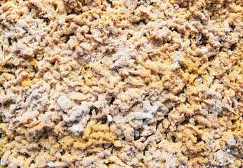close up of apple pie with powdered sugar