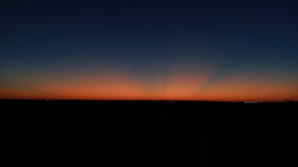 Aurora Borealis Northern Lights Sunset in Texas
