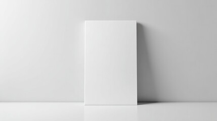 Obraz premium show empty poster mockup against monochrome wall highlighting minimalistic elegance with ample copy space