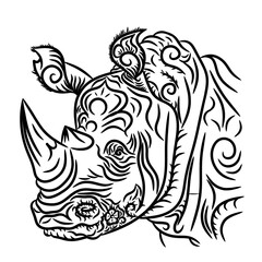 tribal tattoo design rhinoceros
