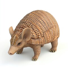 Detailed illustration of a nine-banded armadillo.