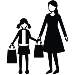 mother and daughter shopping together happy mome