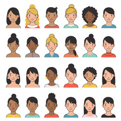 Modern Duo Silhouettes: Minimalist Man & Woman Flat Vector Set for Contemporary Designs