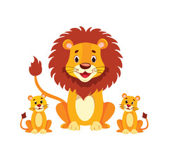 Cute Lion Illustration