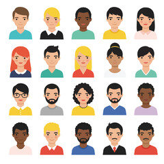 Modern Duo Silhouettes: Minimalist Man & Woman Flat Vector Set for Contemporary Designs