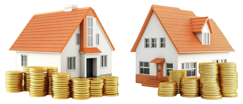 PNG Real estate investment growth., elements on transparent background