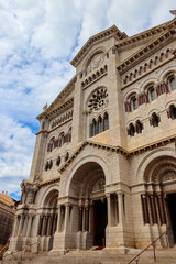 Fototapeta premium Facade of Saint Nicholas Cathedral in Monaco-Ville, Monaco