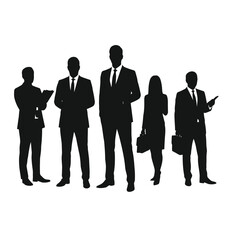 Modern People Silhouettes: Minimalist Flat Vector Collection for Contemporary Design