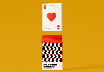Minimal Playing Cards and Box Mockup
