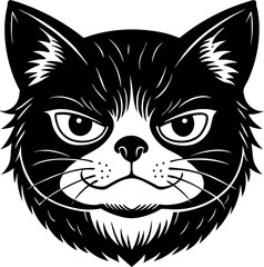 Grumpy Cat Head Cartoon