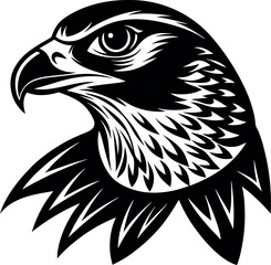 Majestic Falcon Head Design