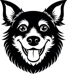 Smiling Dog Face Clipart