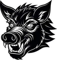 Angry Boar Head Clipart