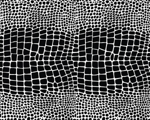 Seamless pattern of alligator skin on a white background