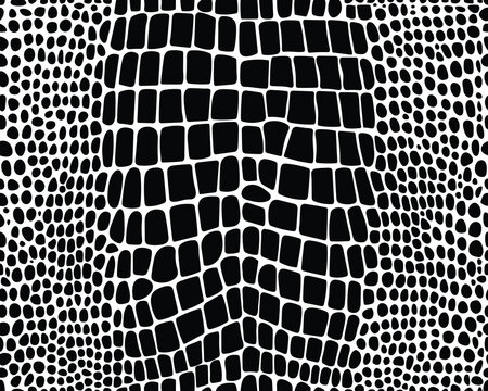 Seamless pattern of alligator skin on a white background