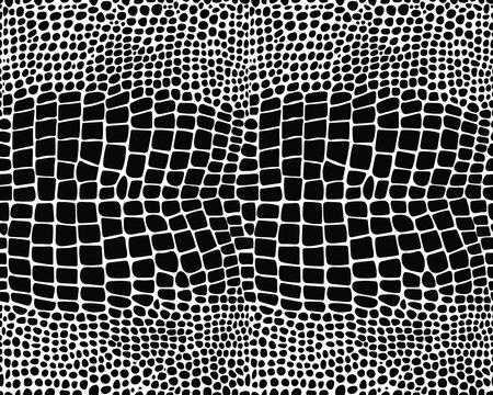 Seamless pattern of alligator skin on a white background