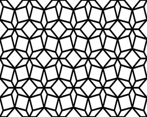 Seamless background of black polygonal pattern, creative design templates	