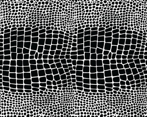 Seamless pattern of alligator skin on a white background