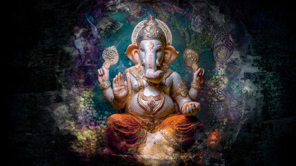 Fototapeta premium Illustration of Ganesha