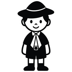 vector illustration of cute scout