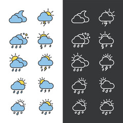 Serene Flat Vector Clouds: Minimalist, Airy Illustrations for Modern Digital Designs