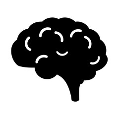 Stylized black and white brain icon representing intelligence and neural activity