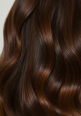 Fototapeta premium Wavy Brown Hair Texture with Highlights Close-up