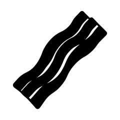 A vector illustration of several strips of bacon on a white background