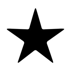 Obraz premium Simple black star shape on a white background vector illustration style