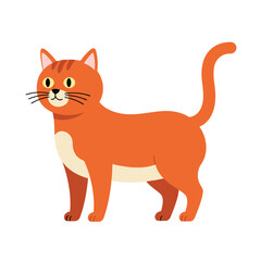 Creative Flat Vector Illustrations of Cat: Minimalist, Modern, and Perfect for Pet-Themed Graphics.Charming Flat Vector Cat Illustration: Playful, Minimal, and Versatile Cartoon Primate Design