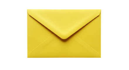 A brightly lit yellow envelope centered on a black background with a clean and simple presentation