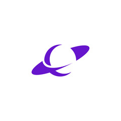 purple planet logo simple shape minimalist