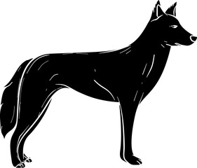 Dingo silhouette vector
