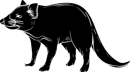 Tasmanian devil silhouette vector
