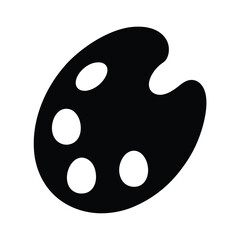 Fototapeta premium Artist's Palette Icon Representing Creativity, Art, and Design for Various Applications