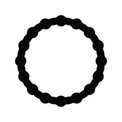 Stylized interconnected circle pattern in solid black color offering a modern aesthetic