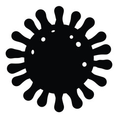 Black and White Viral Cell Depiction for Health and Safety Awareness