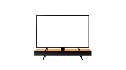 Photo of modern TV isolated on transparent background.png