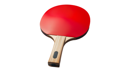 Photo of wooden ping pong paddle isolated on transparent background.png
