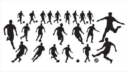 A group of people playing football