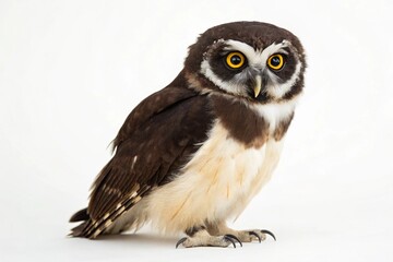  spectacled owl isolated on white background