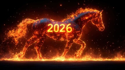 Red Fire Horse Symbol of 2026