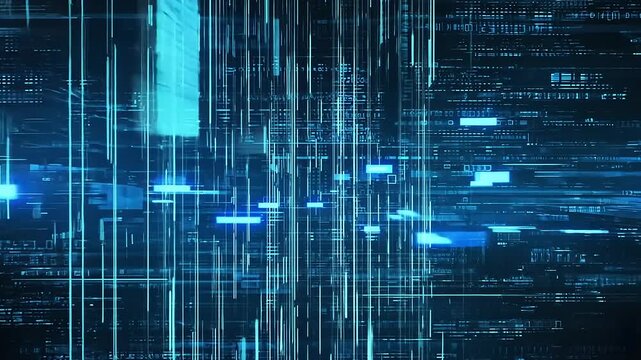 Abstract Digital Data Stream: A mesmerizing visual representation of a flowing digital data stream, showcasing the beauty of technology and information flow.