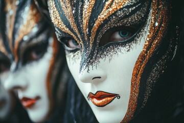 Venetian Carnival Mask Close-Up Glamour Elegant Costume
