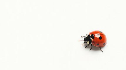 Obraz premium A ladybug isolated on a white background.