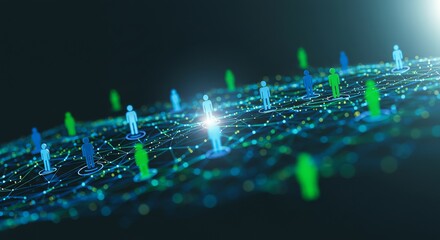 Human Connection Network Abstract Illustration